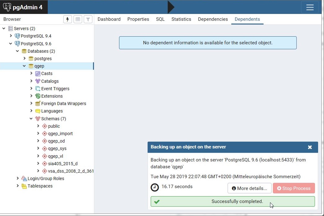 postgresql create database dump connection refused